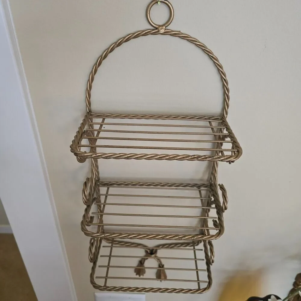 Vintage Gold Metal Hollywood Regency 